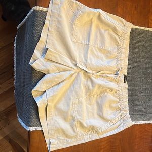 Banana Republic linen blend tie shorts.